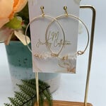 Little McKfarm Large Hoop Crystal Quartz GP Earrings