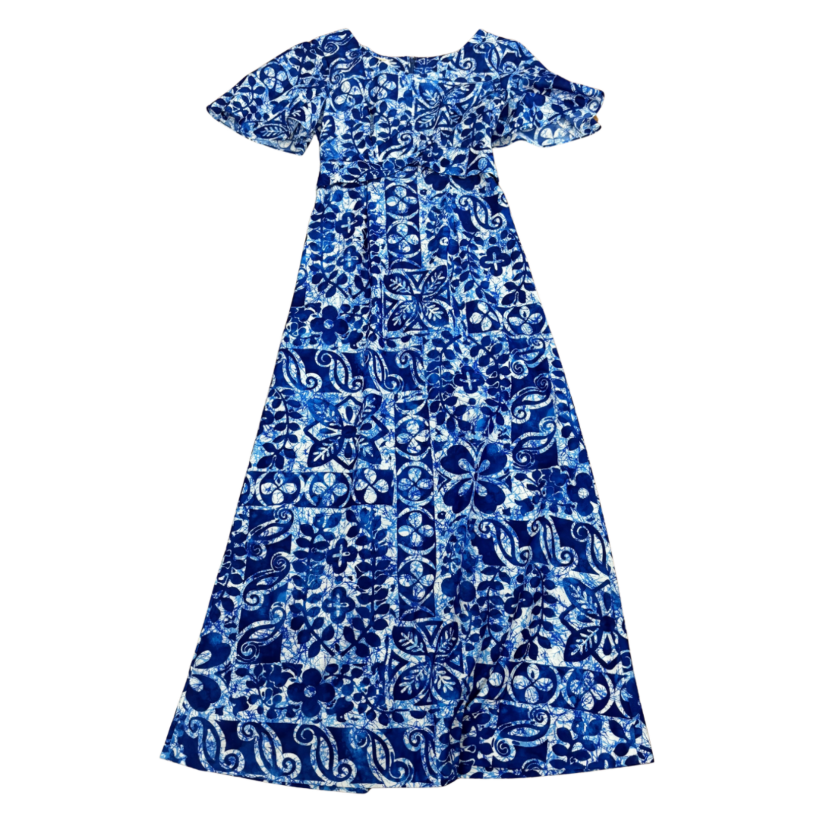 Mission Zero Women’s Vintage Mu’u Mu’u - Diamond Head - 70's Blue Tiki - XS (8)