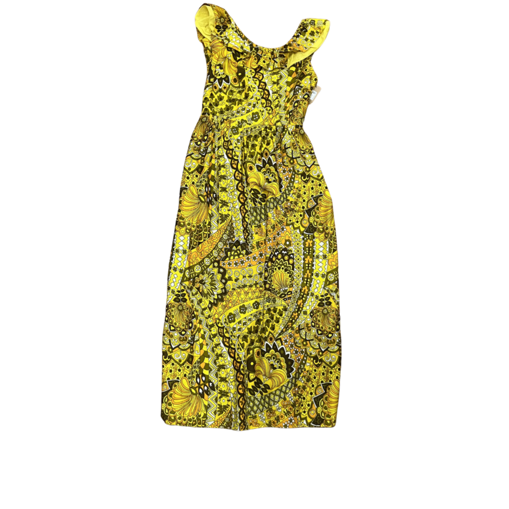 Mission Zero Vintage Mu'umu'u - Lila Honolulu - 60's Groovy Mustard Yellow - Medium