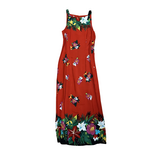 Mission Zero Vintage Dress - 90's Red Tropical Fit Flare - All That Jazz - Small
