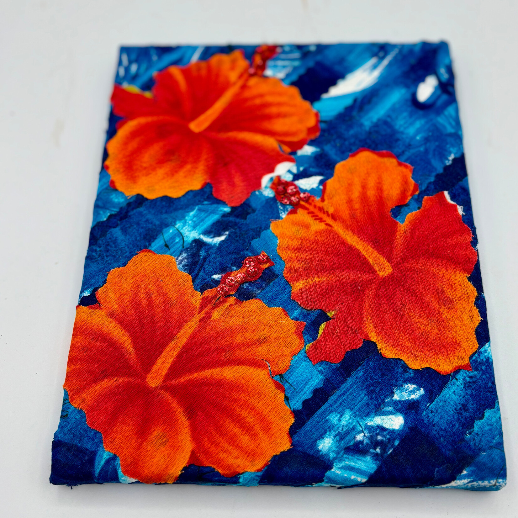 Mission Zero ReLoved - Vintage Barkcloth Art on Canvas