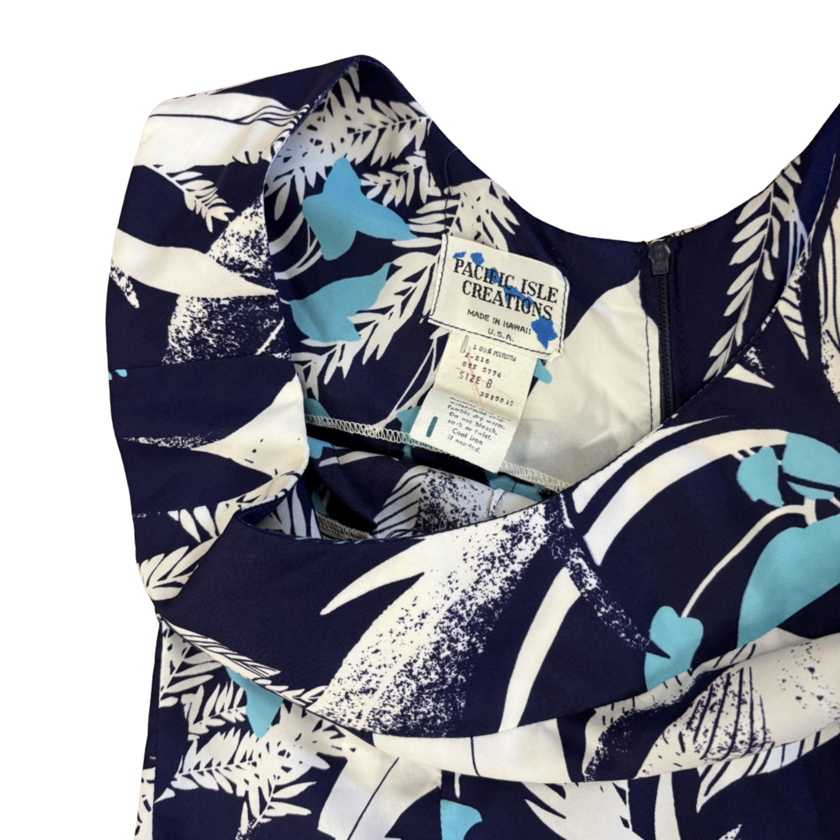 Mission Zero Women's Vintage Mu’umu’u - Pacific Isle Creations - Navy Paradise - Small