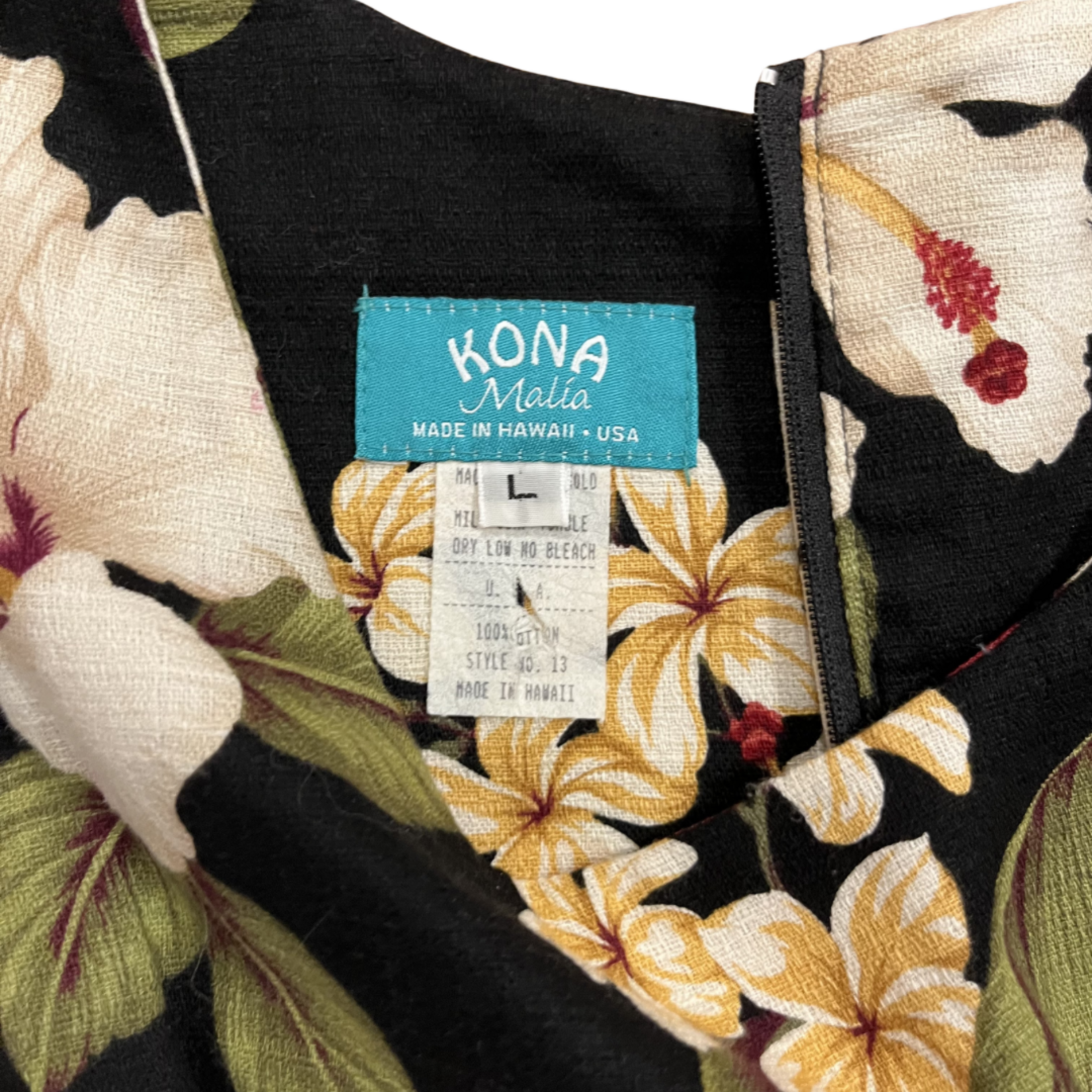 Mission Zero Reloved Hawaiian Dress - Kona Malia - 90-'s Hawaii Made - Large