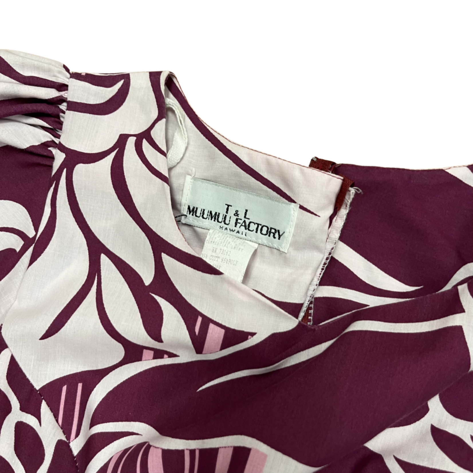 Mission Zero ReLoved Mu’umu’u - Purple Torch Ginger T & L Factory Small