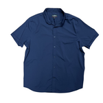 Mission Zero Men’s ReLoved Dress Shirt - Express - Dark Blue - L Slim - Performance material