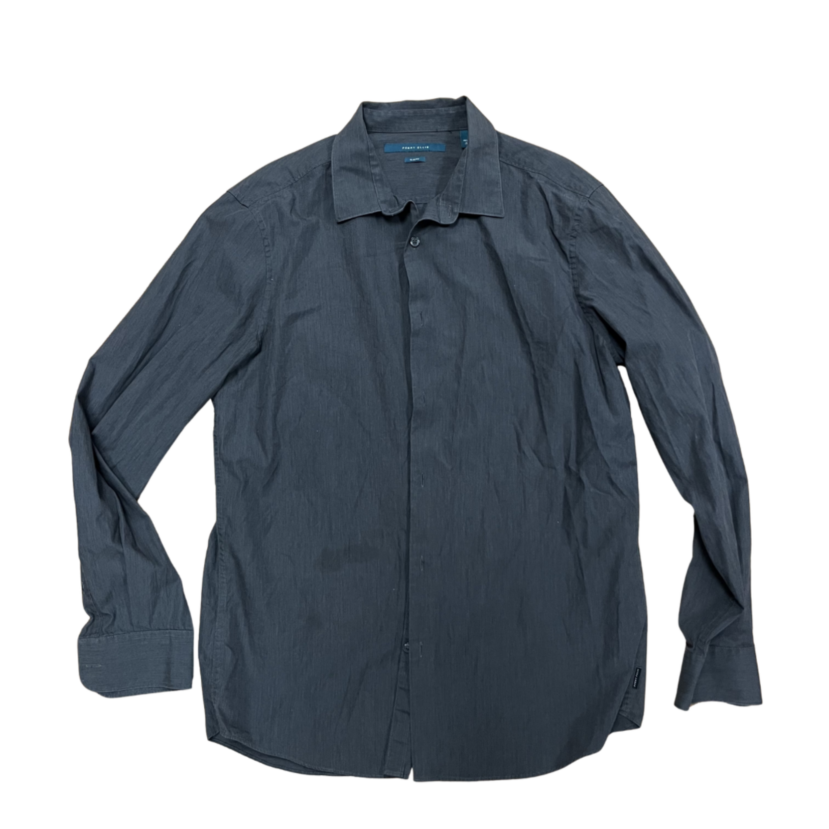 Mission Zero Men’s ReLoved Dress Shirt - Perry Ellis - Charcoal - L Slim