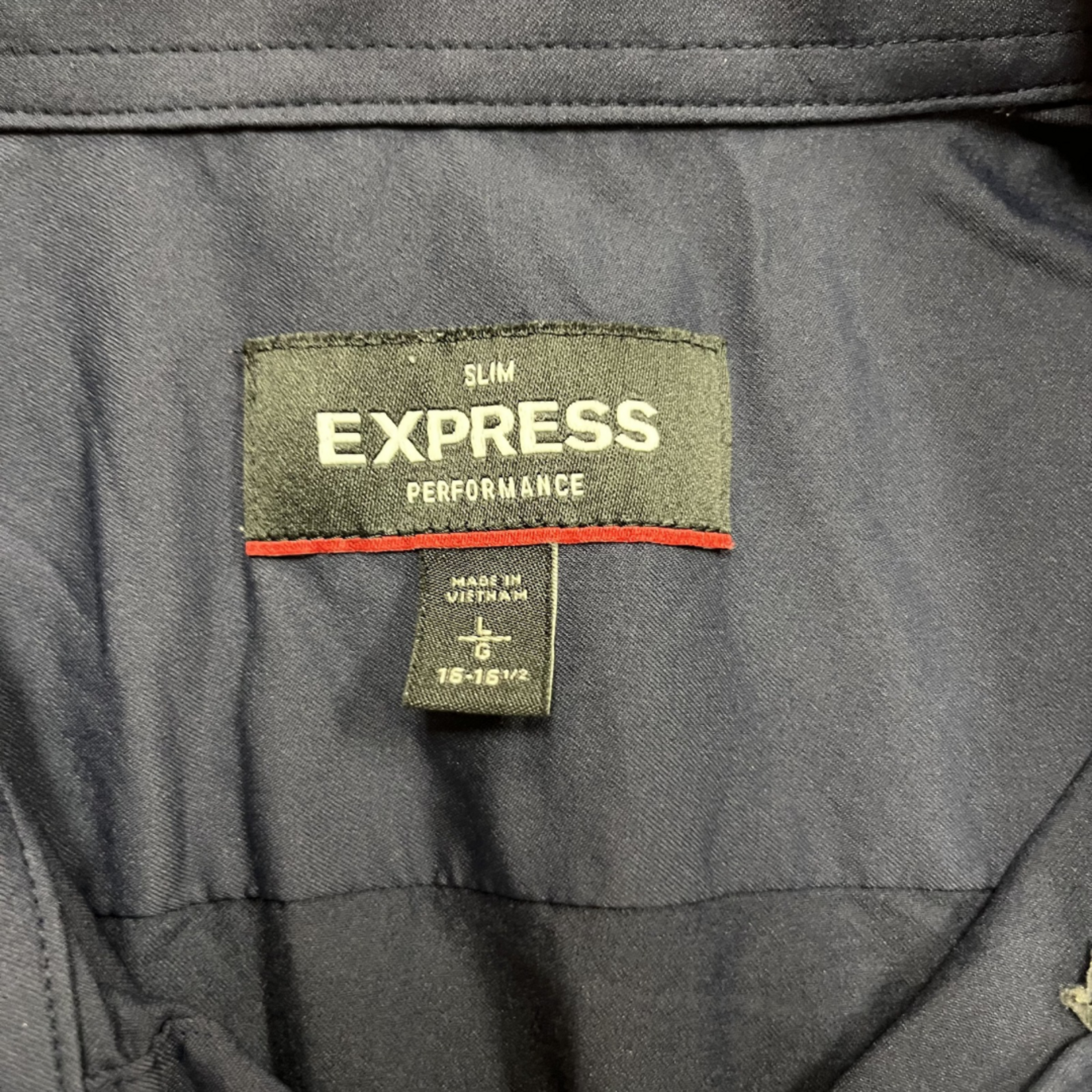 Mission Zero Men’s ReLoved Dress Shirt - Express - Dark Blue - L Slim - Performance material