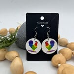 Piazza Art Rainbow Rooster Circle SS Earrings