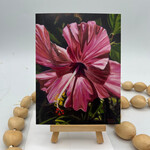 Susan Carlisle Kaua’i Flowers - Single Art Notecard w/ Envelope Pink Hibiscus