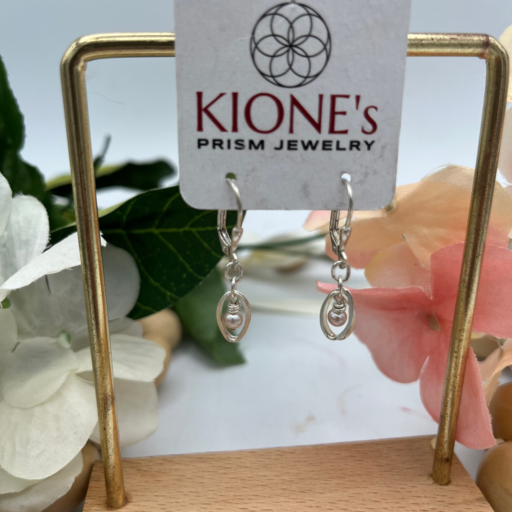 Kione’s Prism Jewelry FW Pink Pearl + SS Earrings