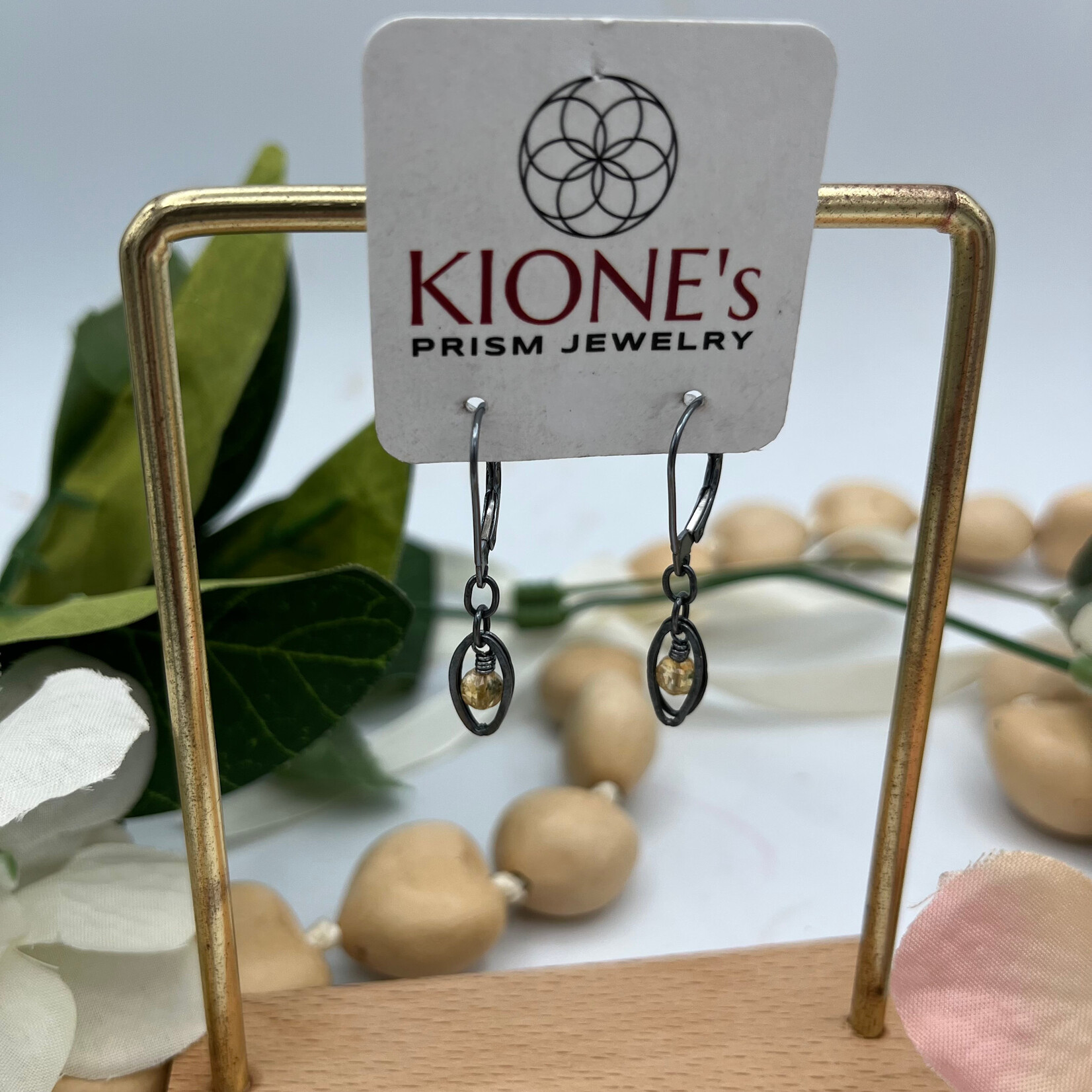 Kione’s Prism Jewelry Citrine + OX SS Earrings