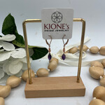 Kione’s Prism Jewelry Amethyst + Sunstone + 14kt Rose GF Earrings