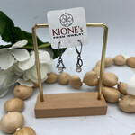 Kione’s Prism Jewelry Rose Quartz + OX SS Earrings