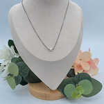 Kione’s Prism Jewelry Solitare FW White Pearl 5mm + OX SS Necklace