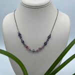 Kione’s Prism Jewelry Amethyst + Oxidized Sterling Silver +Rose GF + Sterling Silver Necklace