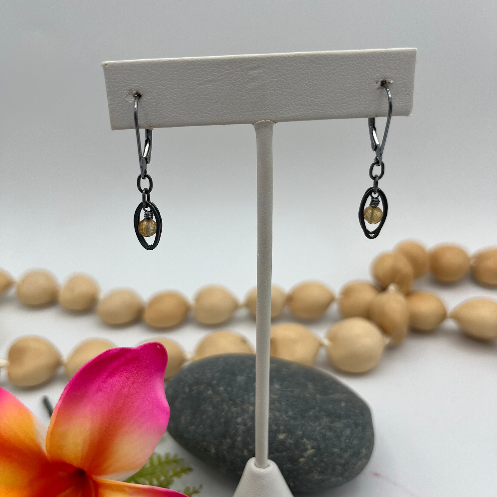 Kione’s Prism Jewelry Citrine + OX SS Earrings