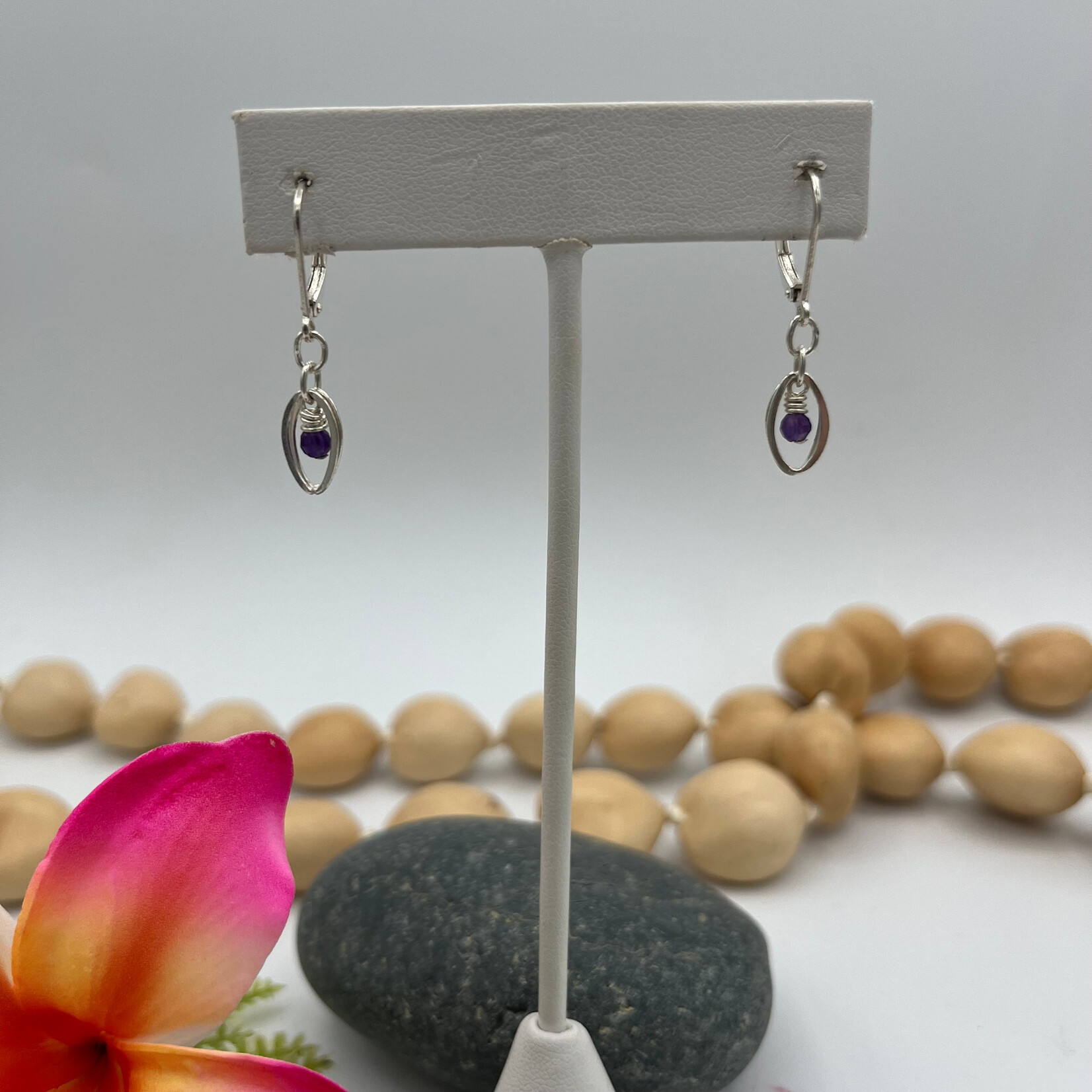 Kione’s Prism Jewelry Amethyst + SS Earrings