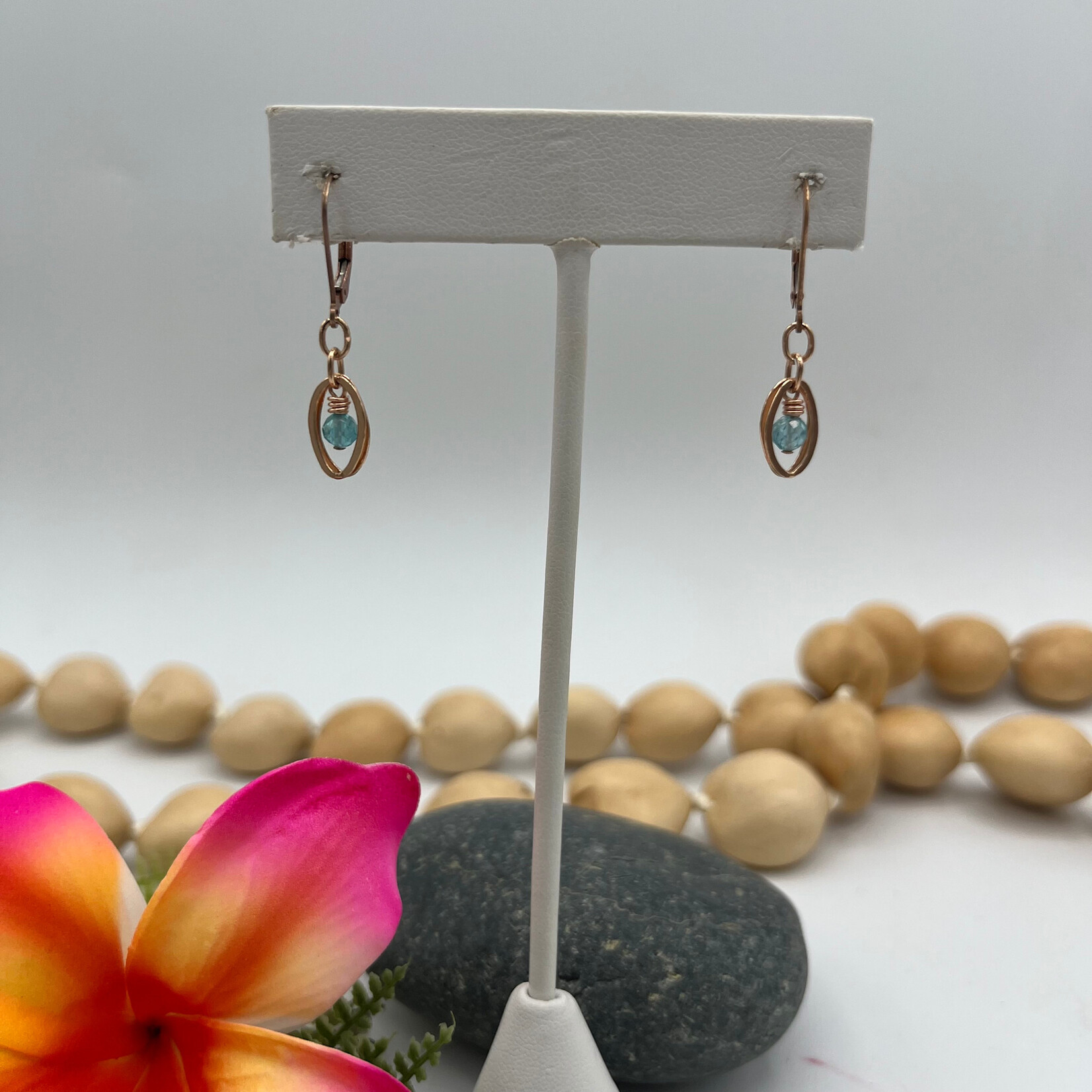 Kione’s Prism Jewelry Apatite + 14kt Rose GF Earrings