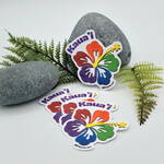 Piazza Art Kauai Hibiscus @Piazza.Art Vinyl Sticker 2 1/2”