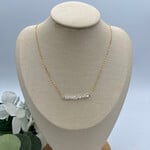 GKS - Grace K Studio Herkimer Diamond Bar GF 16"+2" ext. Necklace