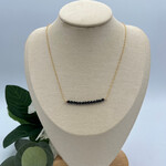 GKS - Grace K Studio Black Spinel Bar GF 16" Necklace