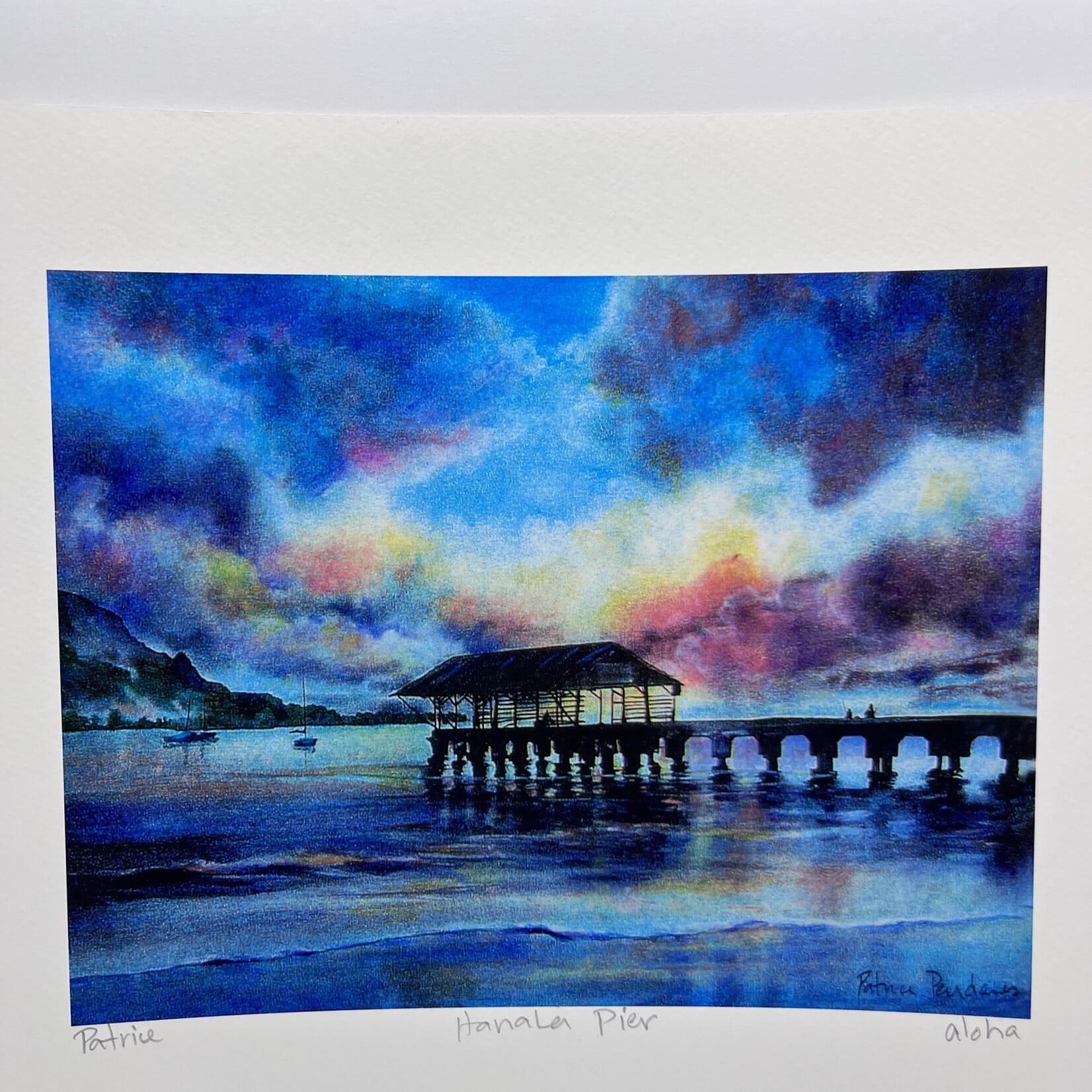 Patrice Pendarvis Studio Hanalei Pier 7" x 9" (Open Edition)