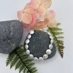 GKS - Grace K Studio FW Coin Pearl + Silk Knotted + Magnetic Clasp Bracelet Sz 7