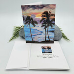 Susan Carlisle Kaua’i Beaches - Single Art Notecard w/Envelope  Po’ipu Sunset