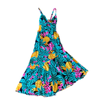 Mission Zero Women’s Vintage Long Dress - Small - Sunshine by Sherry Holt - Pineapple Floral