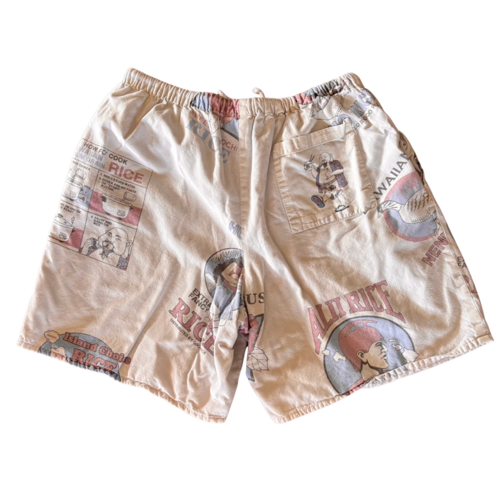 Mission Zero RARE Men’s Shorts - L - Goo Enterprise - Hawaiian Rice Bag Pattern