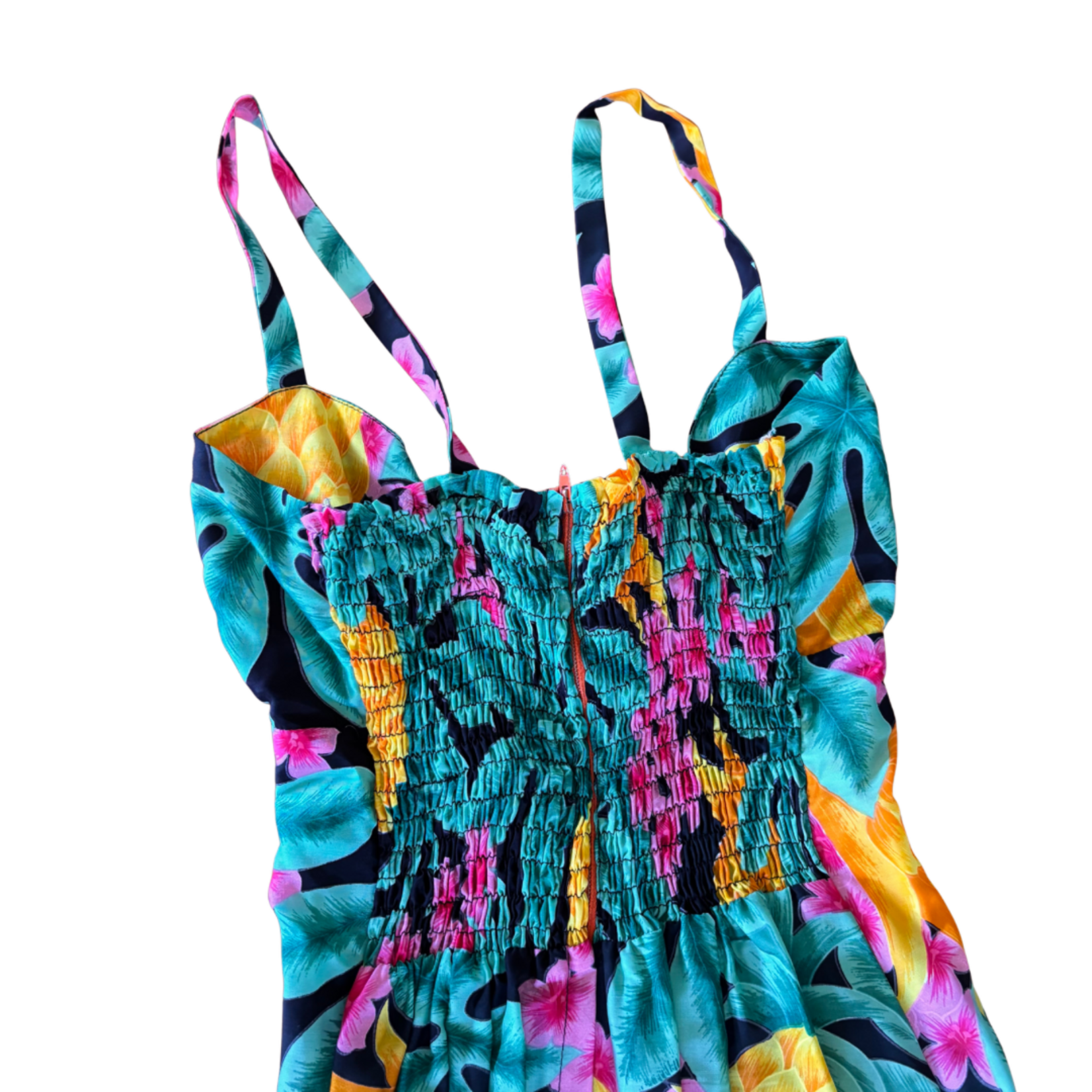 Mission Zero Woman’s Vintage Long Dress - Small - Sunshine by Sherry Holt - Pineapple Floral