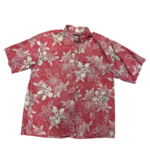 Mission Zero Men’s Aloha Shirt - Tori Richard -XL - Red Flower Print