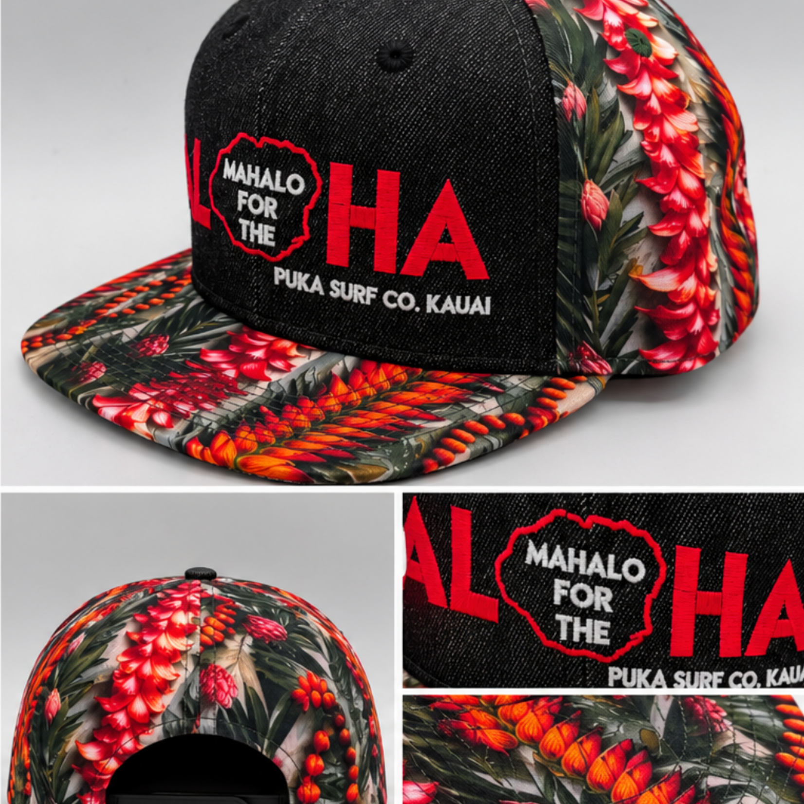 Puka Surf Co. Hawaii Kuʻu Lei Punahele - Mahalo Aloha Snapback