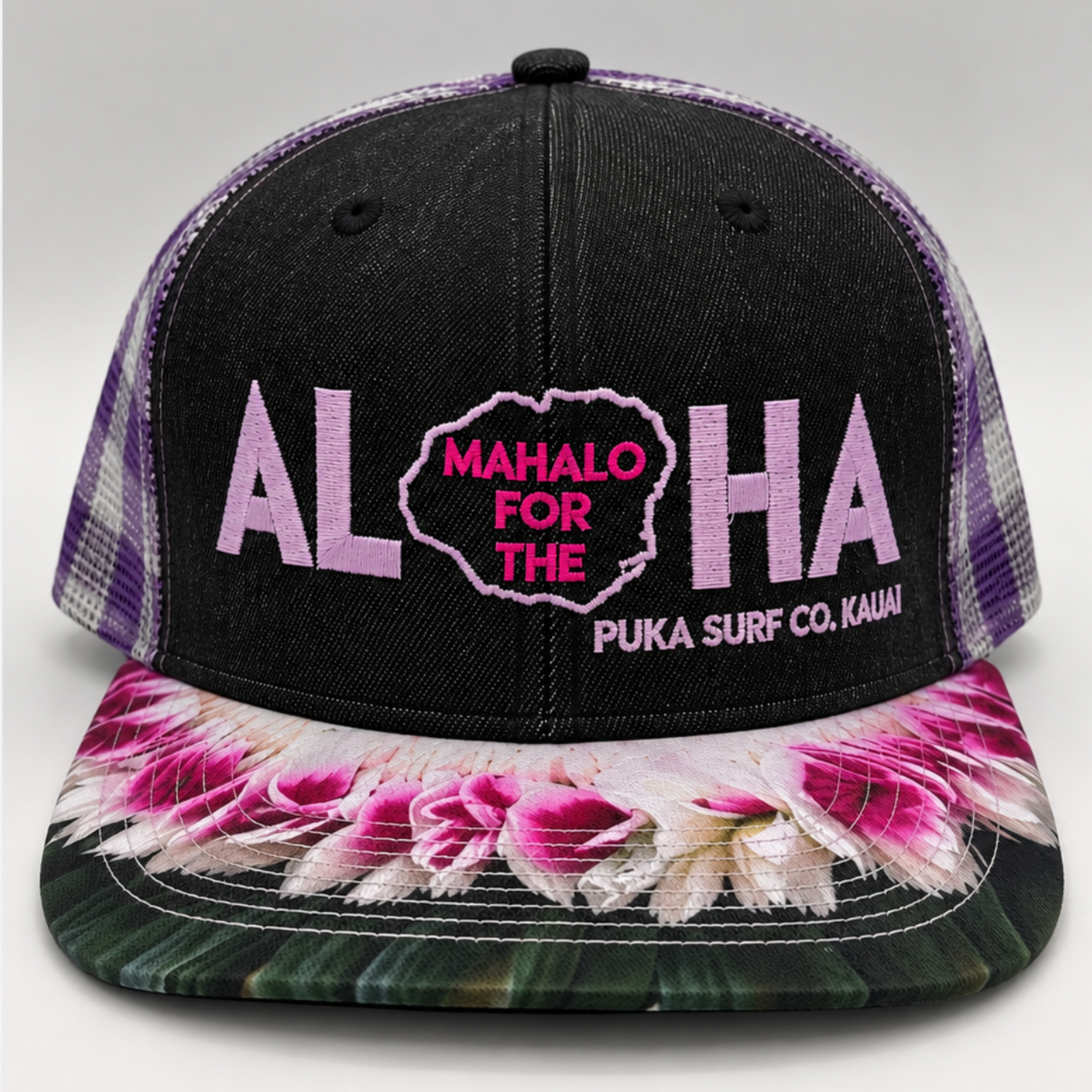 Puka Surf Co. Hawaii Tutu's Palaka  - Mahalo Aloha Snapback