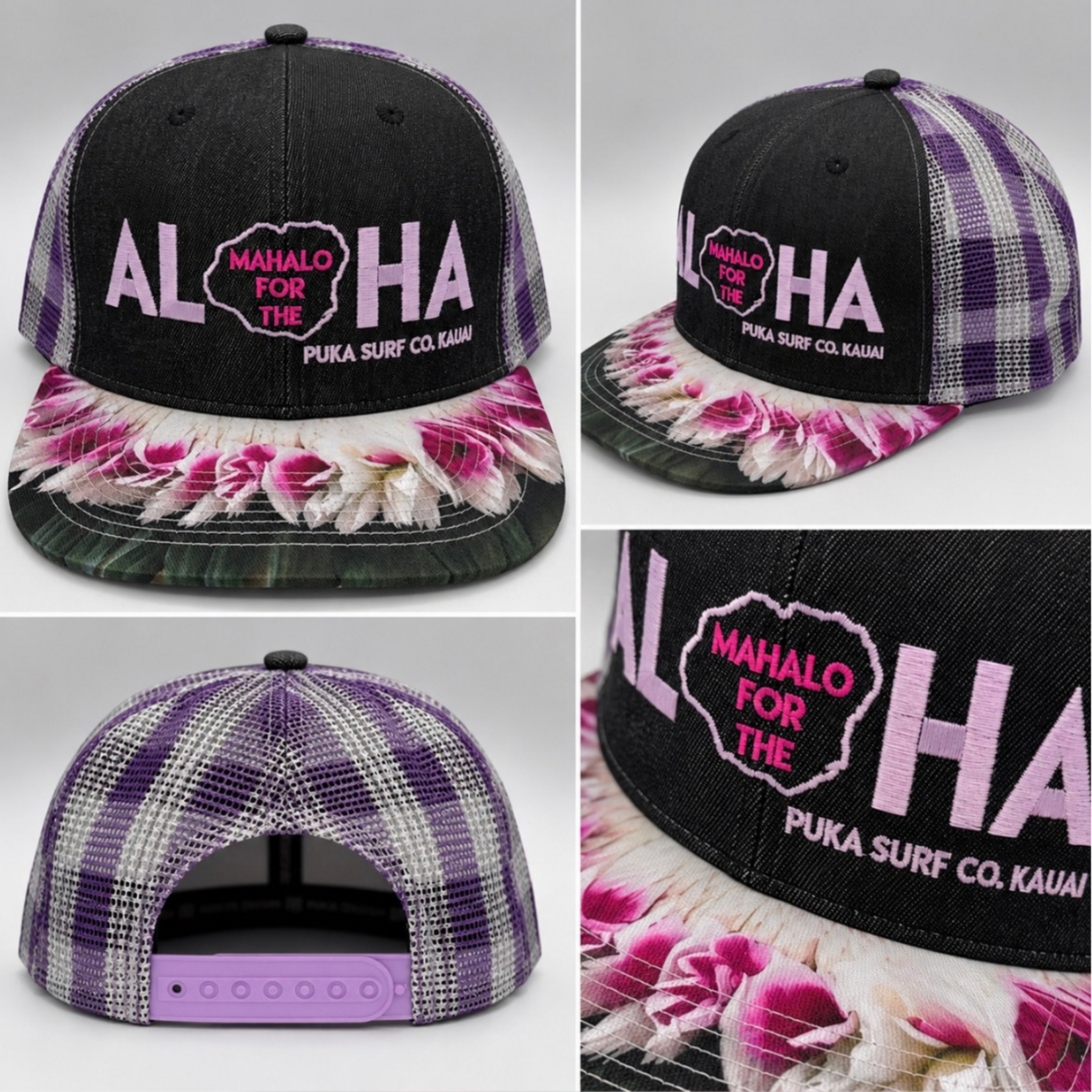 Puka Surf Co. Hawaii Tutu's Palaka  - Mahalo Aloha Snapback