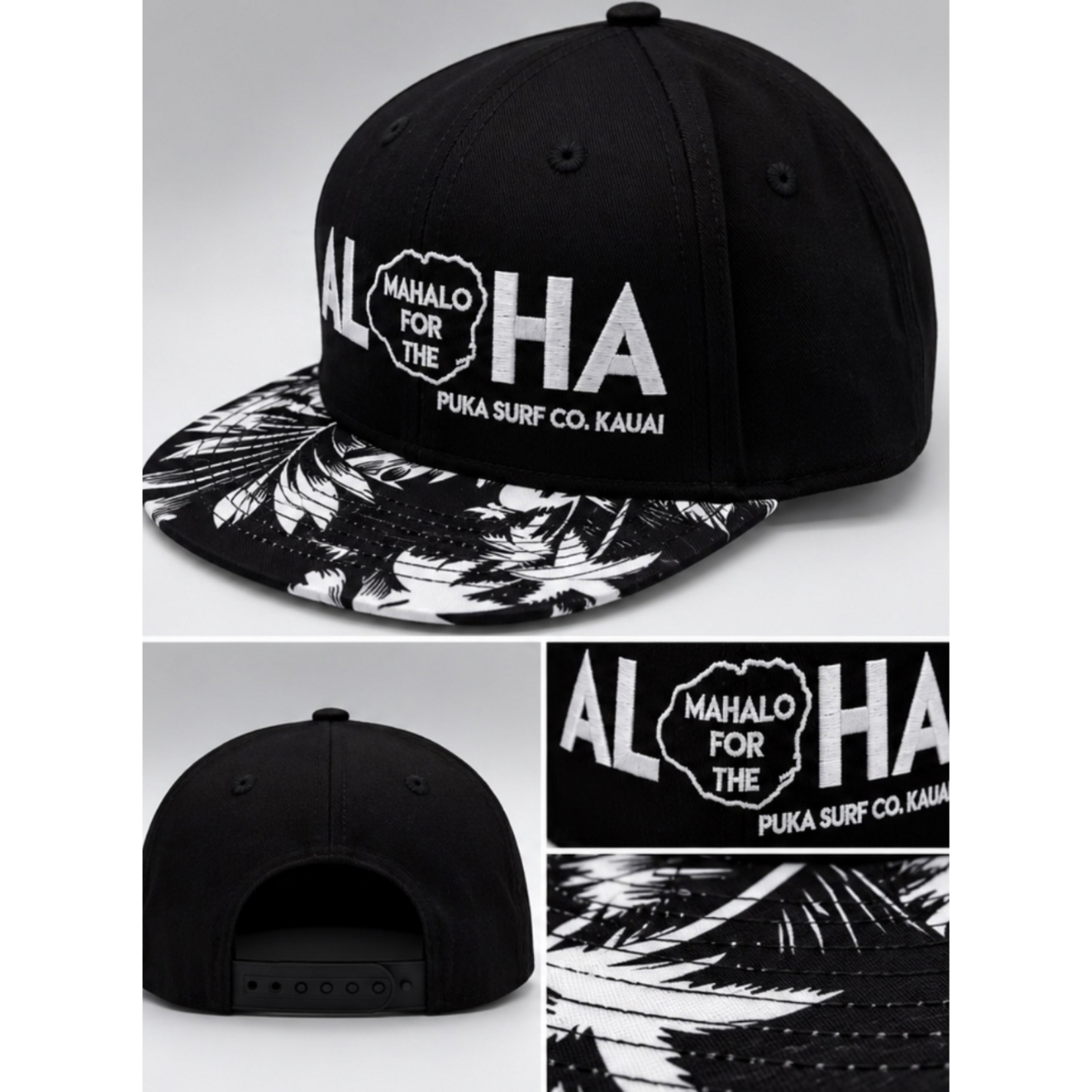 Puka Surf Co. Hawaii Vintage Palms - Mahalo Aloha Snapback