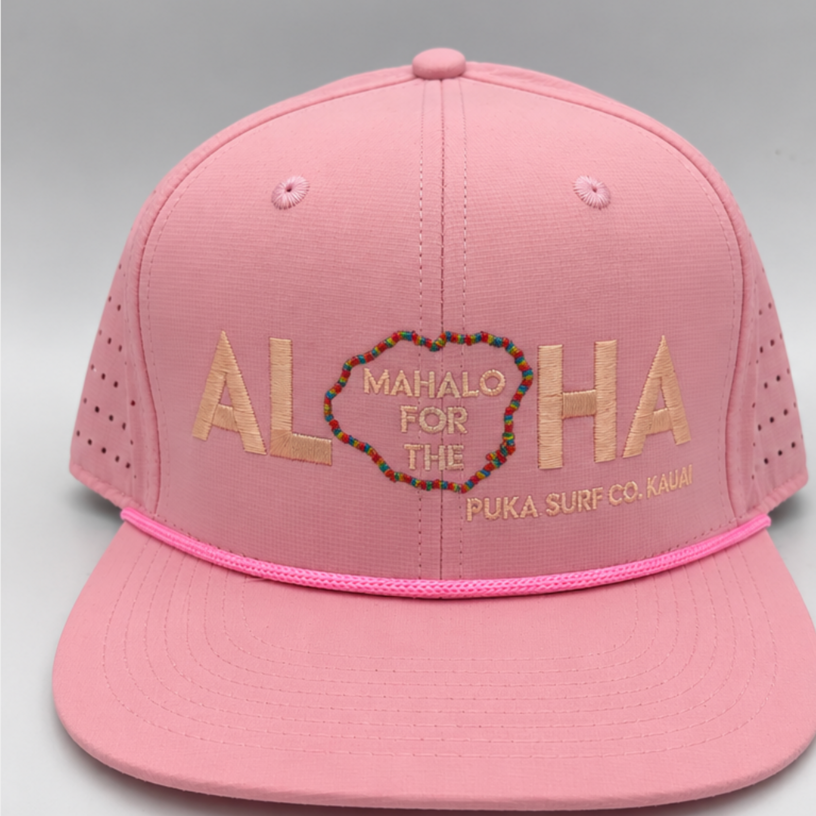 Puka Surf Co. Hawaii Pink Waterman - Mahalo Aloha Snapback