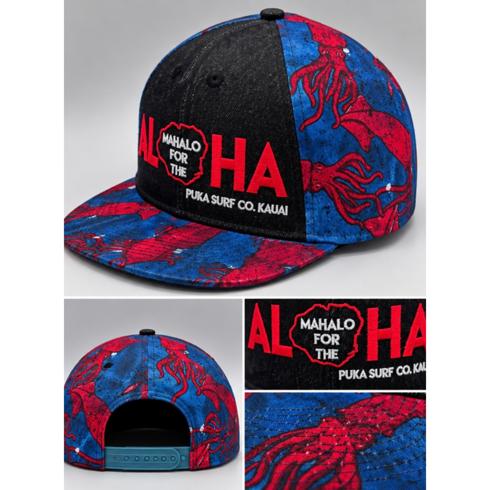 Puka Surf Co. Hawaii Get Nutz Ika - Mahalo Aloha Snapback