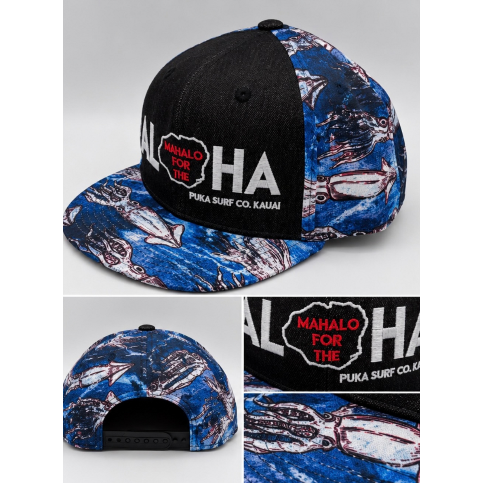Puka Surf Co. Hawaii Laid Back Ika - Mahalo Aloha Snapback