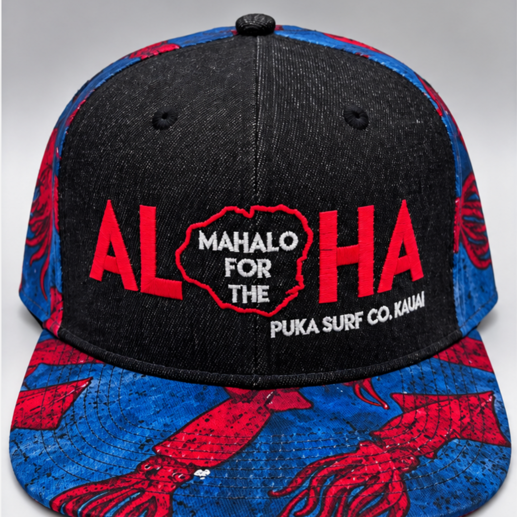Puka Surf Co. Hawaii Get Nutz Ika - Mahalo Aloha Snapback