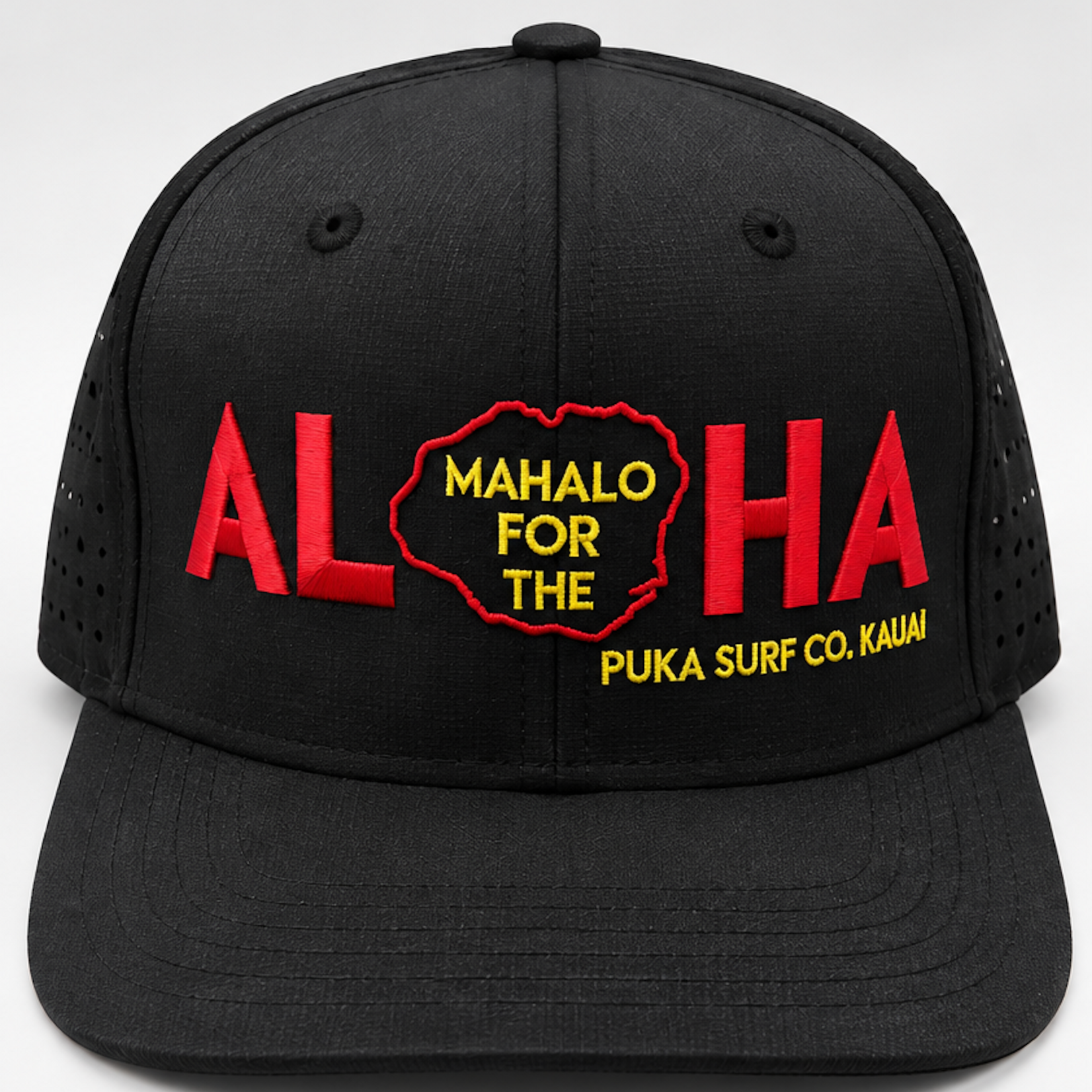 Puka Surf Co. Hawaii Black Waterman - Mahalo Aloha Snapback