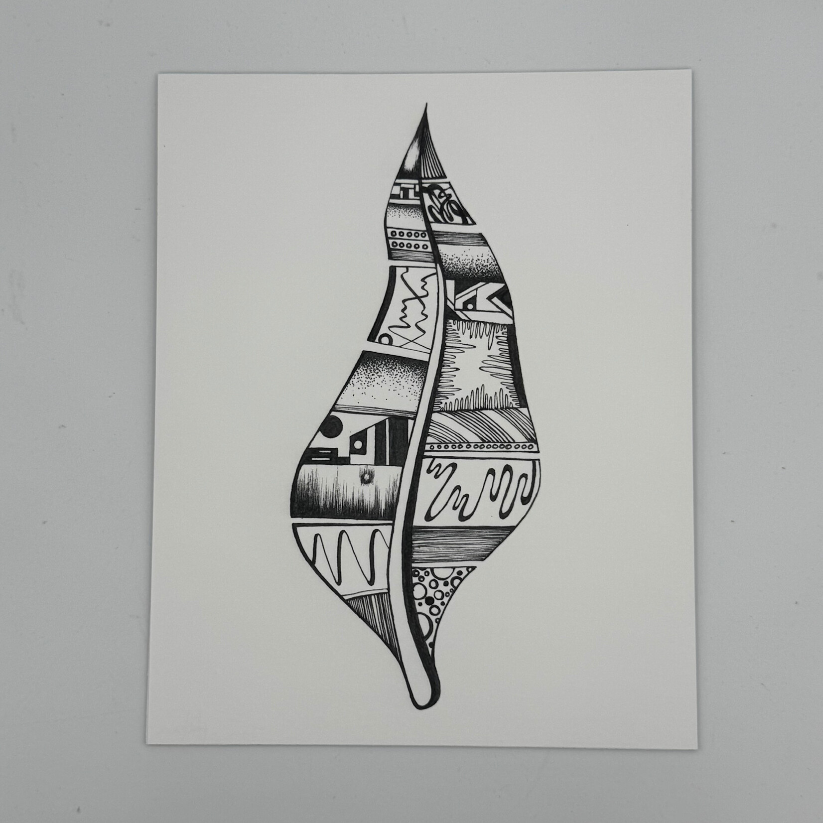 Paper & Thread Feather Print 8x10