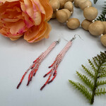 Paper & Thread Tubular Herringbone - Pink - Sterling Silver - 4.5in
