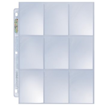 ULTRA PRO UP PAGES 9 POCKET PLATINUM BOX 100 CT #81320