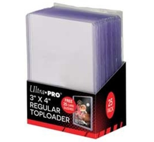 ULTRA PRO TOPLOADS 3X4 REGULAR WITH SLEEVES 025ct #81579