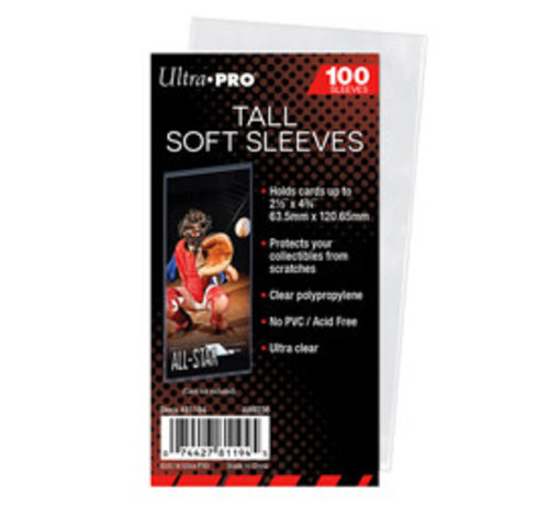 ULTRA PRO UP TALL SOFT SLEEVES #81194 (100CT)