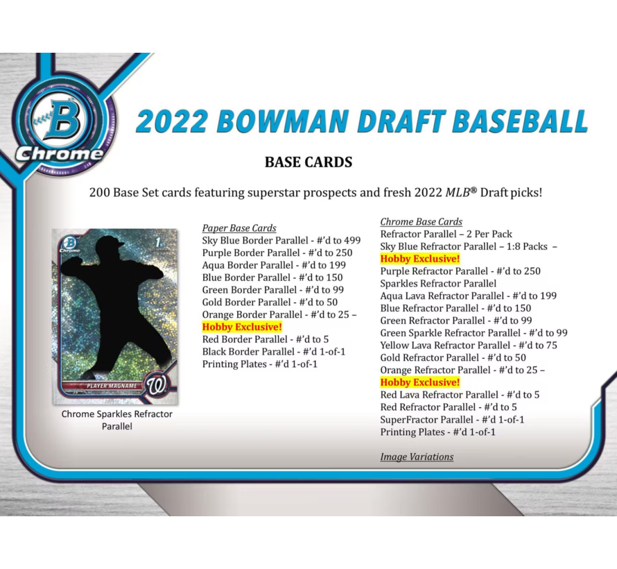 2022 BOWMAN DRAFT AND PROSPECT BASEBALL HOBBY BOX