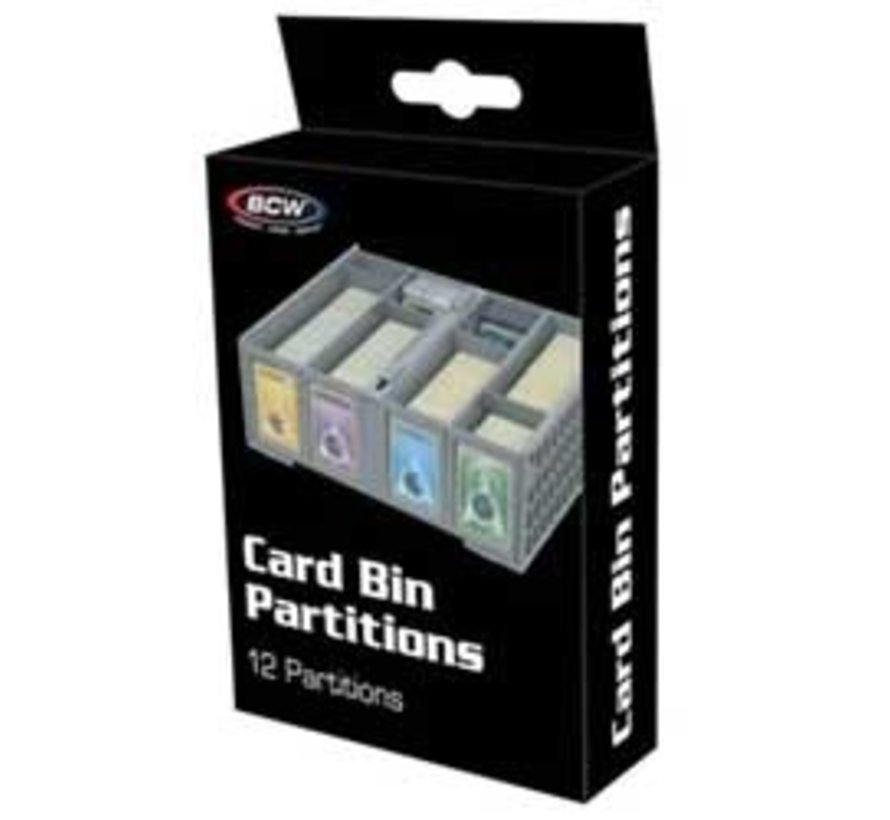 BCW PLASTIC BIN PARTITIONS -12 PACK #01195