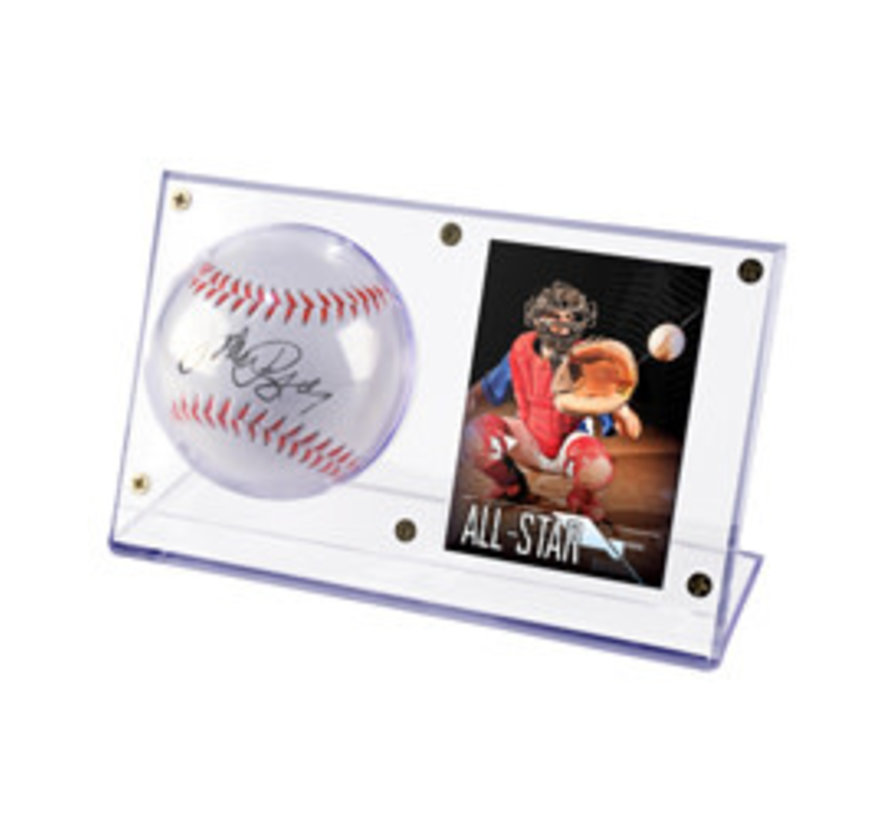 BALL/CARD HOLDER ACRYLIC CLEAR