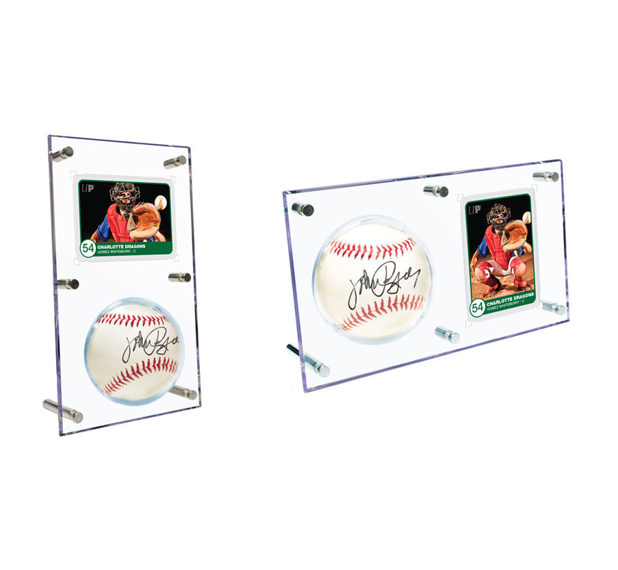 BALL/CARD HOLDER ACRYLIC CLEAR FLIP